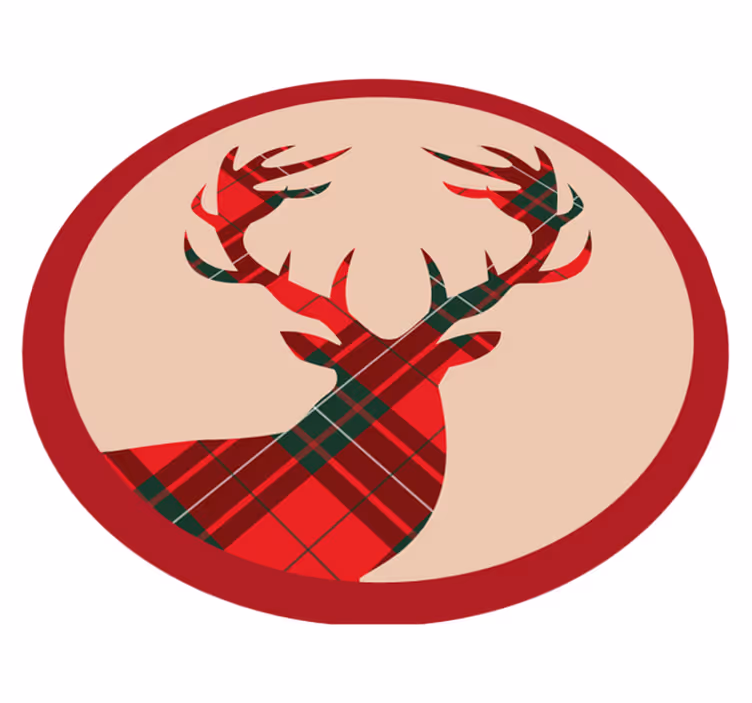Vinylteppich Tiere Karierter hirsch - TenStickers
