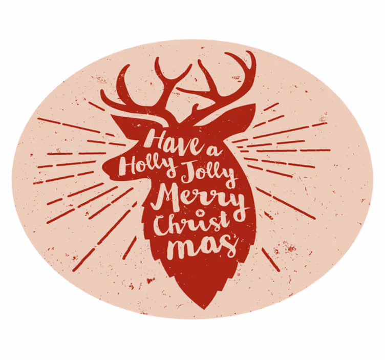 Vinyl Teppich Weihnachten weihnachts-rentier-motiv - TenStickers