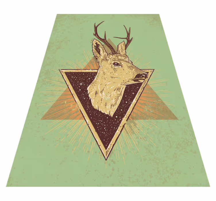 Vinyl Teppich Tiere stilisierter hirschkopf - TenStickers