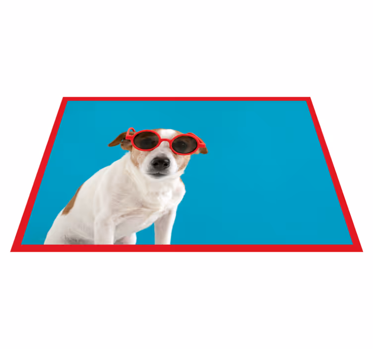 Vinylteppich Tiere Sonnenbrille hund - TenStickers