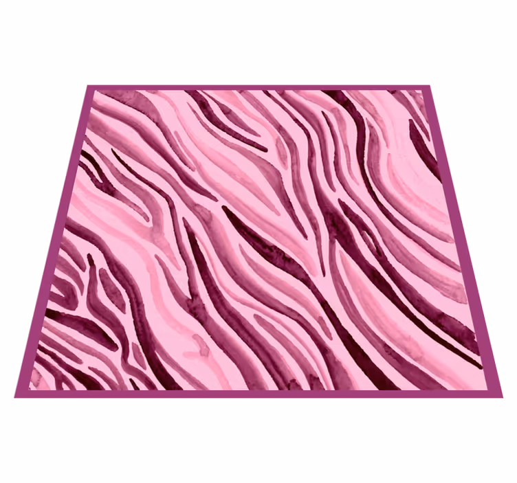 Vinyl teppich tiermuster in pinken zebrastreifen - TenStickers
