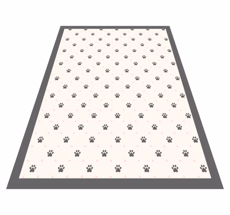 Vinylteppich Animal Print Schwarze pfotenabdrücke - TenStickers