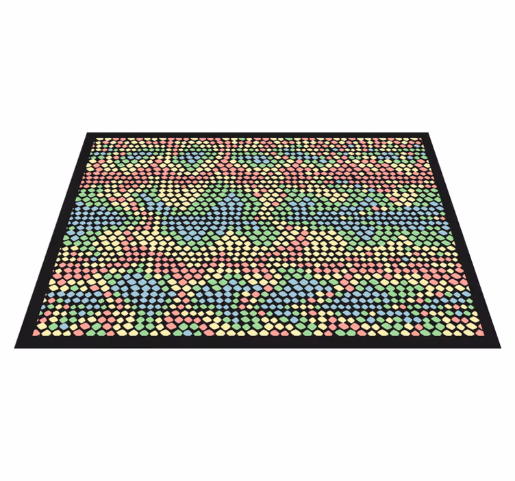Vinyl Teppich Textur buntes kreismuster - TenStickers