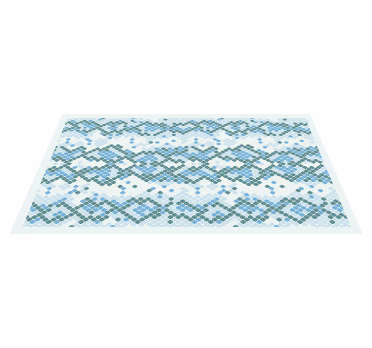 Vinylteppich Mosaik blaues kacheldesign - TenStickers