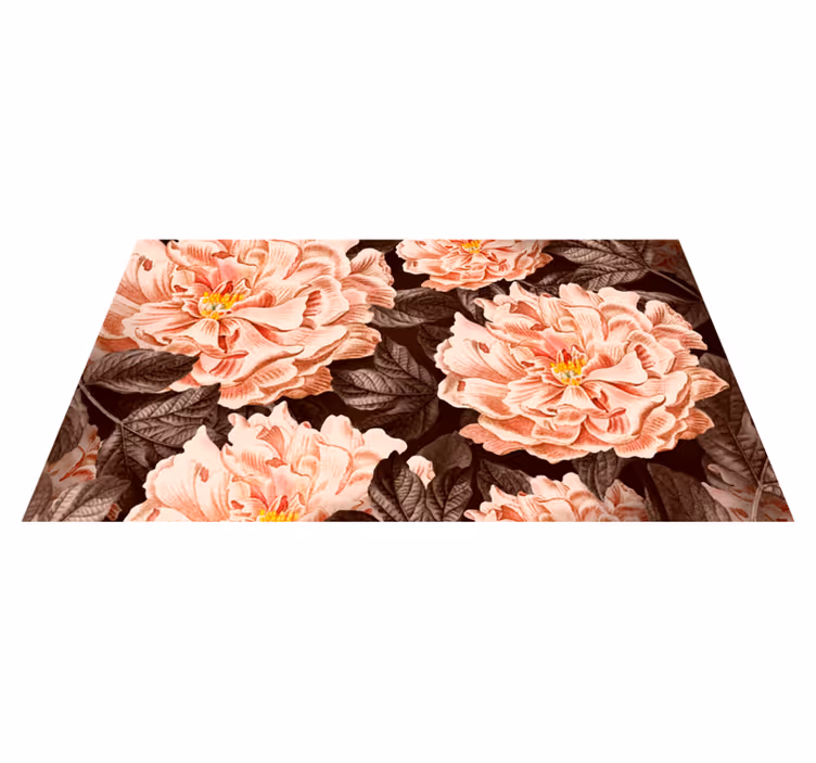 Vinyl Teppich Blumen anmutige blumenblüten - TenStickers