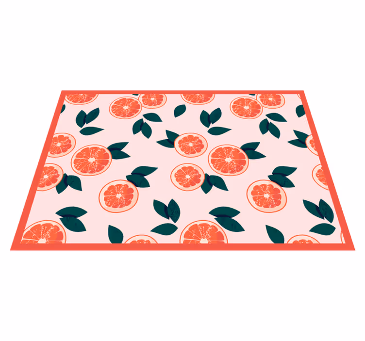 Vinyl teppich blumen in pink zitrusblüten - TenStickers