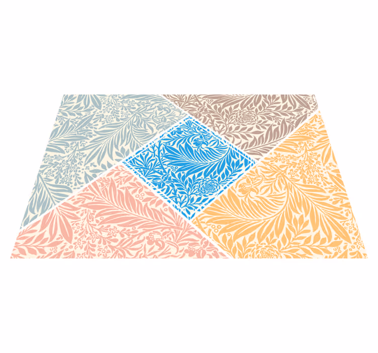 Vinyl Teppich Küche florales patchwork-design - TenStickers
