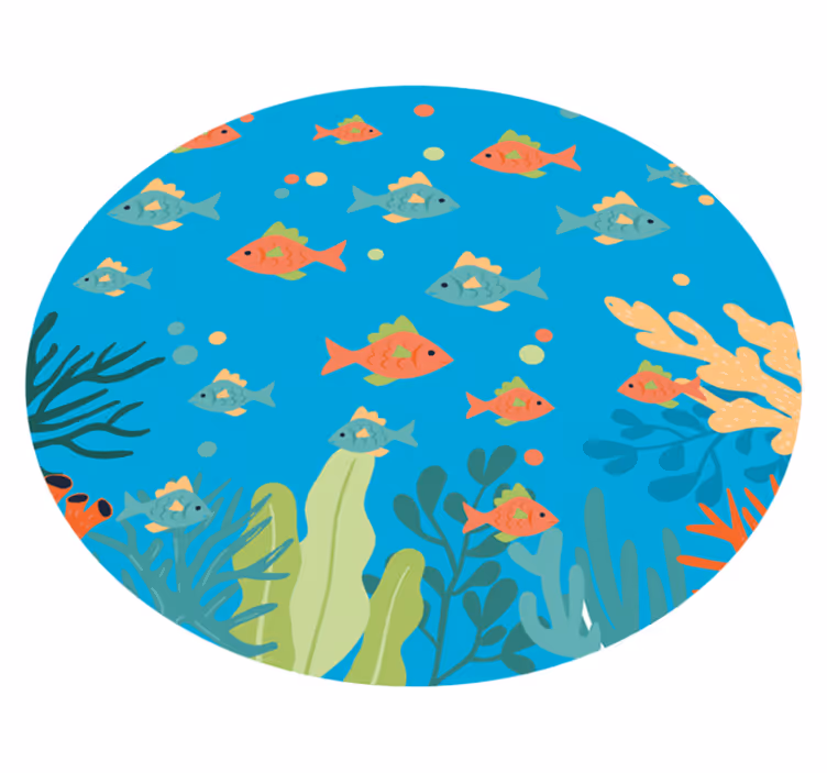 Vinyl Teppich Bad bunte unterwasserszene - TenStickers