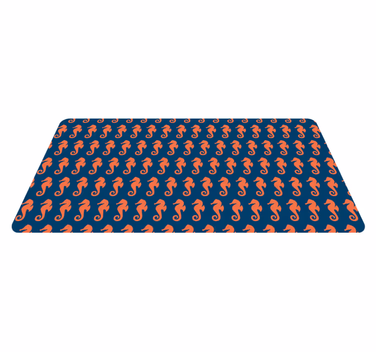 Vinyl Teppich Bad seepferdchenmuster - TenStickers
