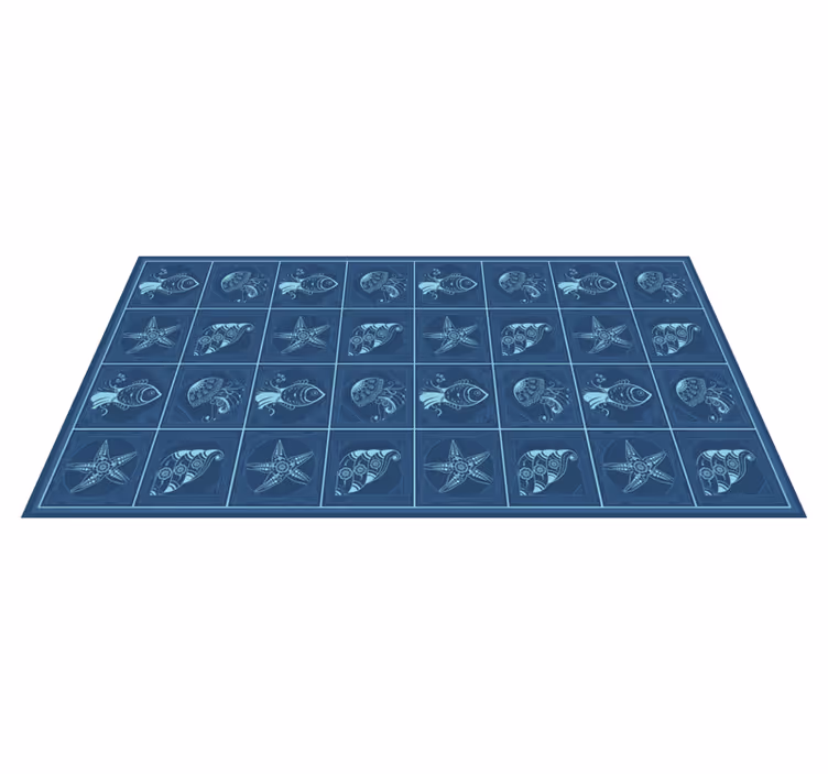 Vinyl Teppich Bad meereslebewesen-design - TenStickers