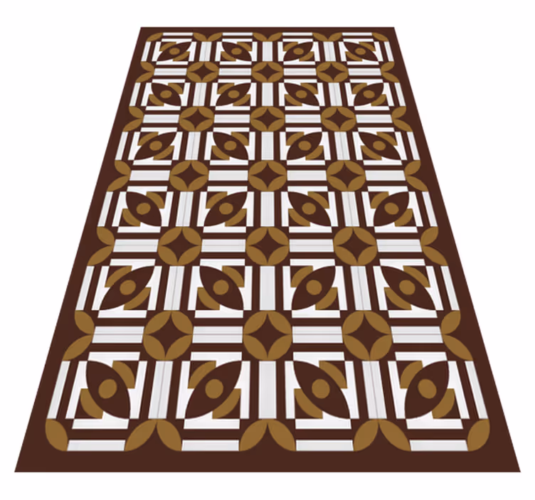 Vinyl Teppich Fliesenoptik geometrische anordnung - TenStickers