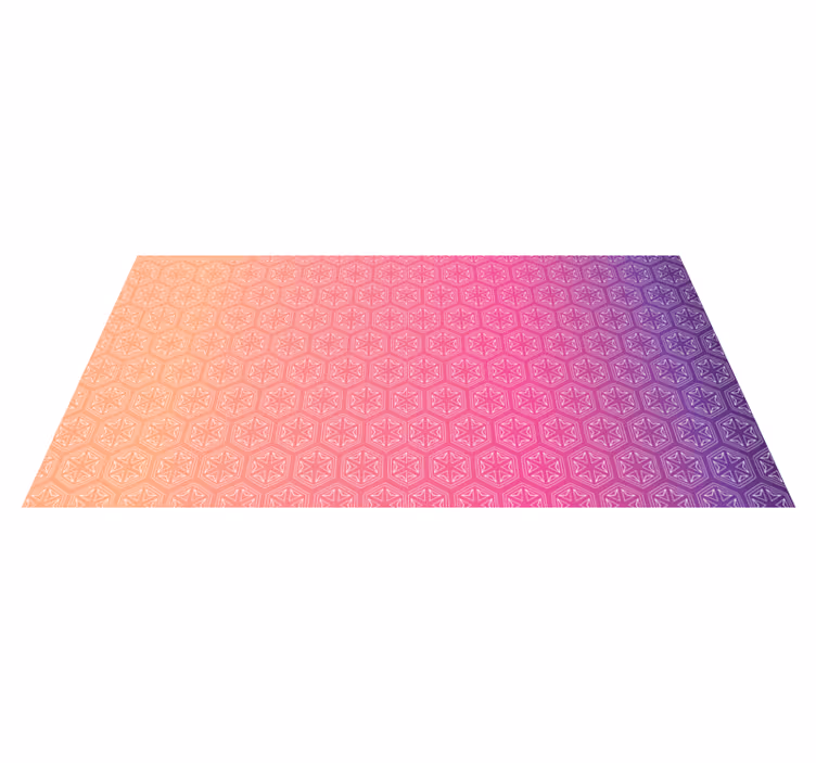 Vinyl Teppich geometrisch sechseckige rosa anordnung - TenStickers