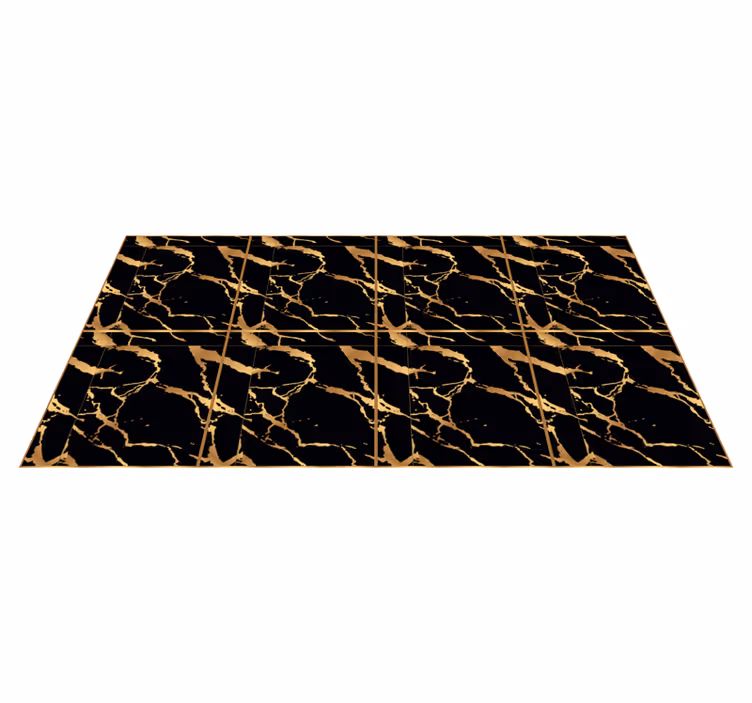 Vinyl Teppich Marmor goldener fleckeneffekt - TenStickers