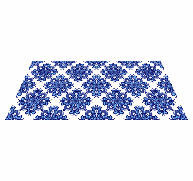 Vinylteppich Mosaik kompliziertes blaues motiv - TenStickers