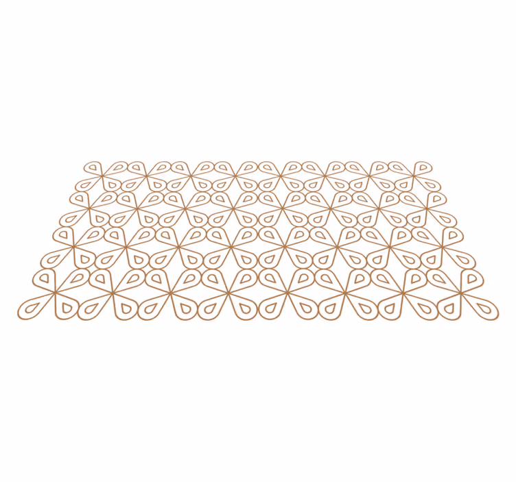 Vinyl Teppich Fliesenoptik dezentes blattmotiv - TenStickers