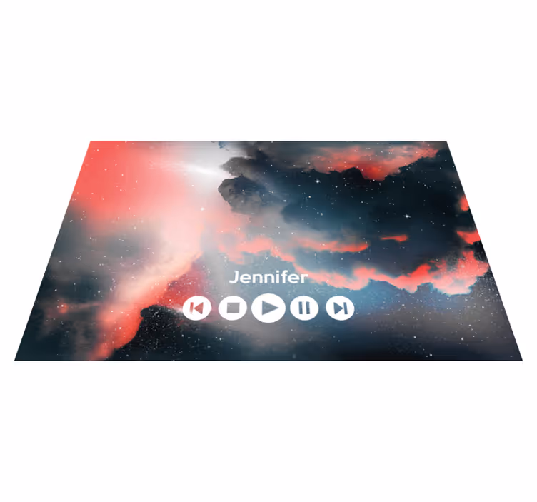 Vinyl teppich jugendzimmer weltraum musik individuell - TenStickers