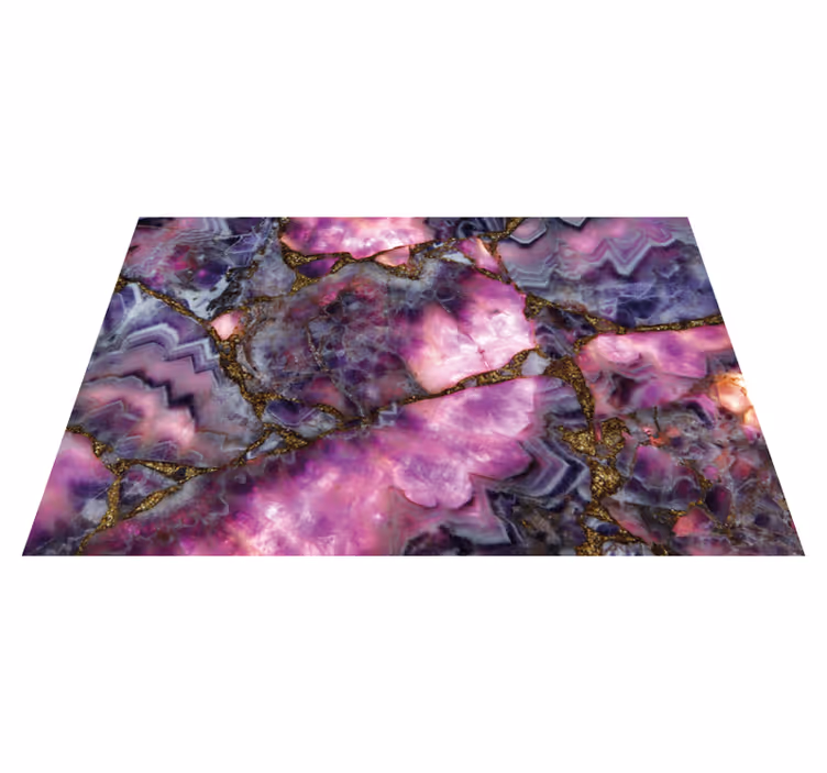 Vinyl teppich marmor mit lila aderdesign - TenStickers