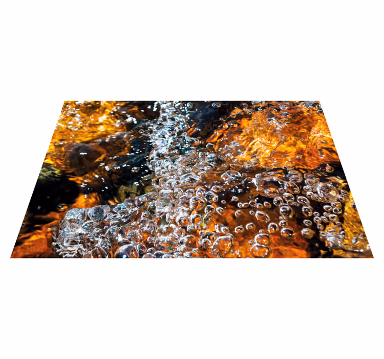 Vinyl Teppich Imitation Struktur sprudelnder wasserfluss - TenStickers