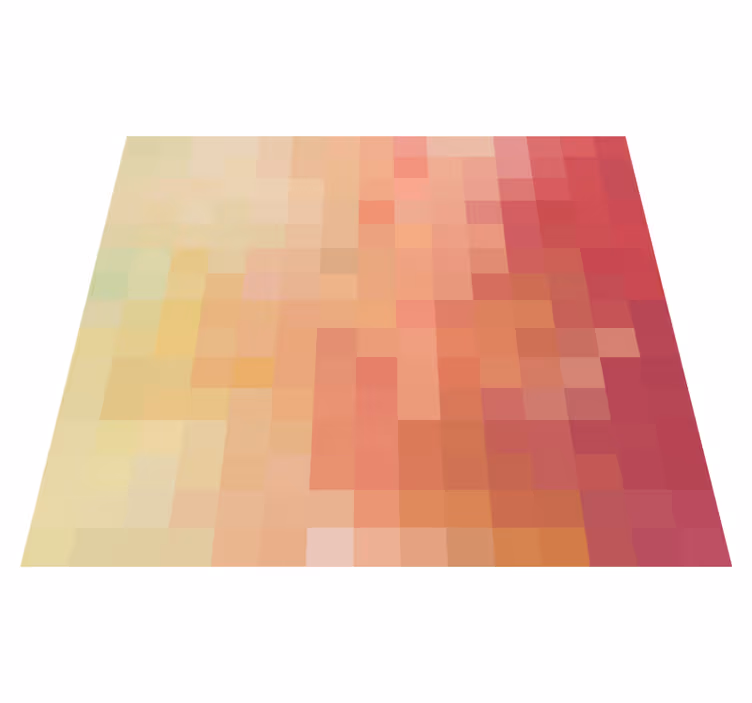 Vinyl Teppich geometrisch rotes block-farbverlaufsmuster - TenStickers