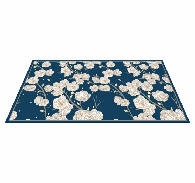 Vinyl teppich blumen mit blühendem blumenmuster - TenStickers