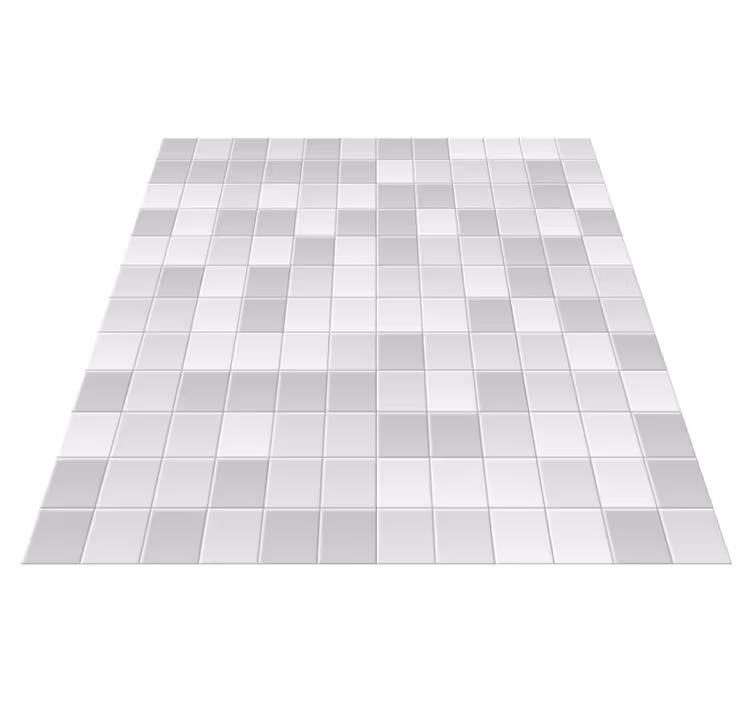 Vinyl teppich bad elegantes graues mosaik - TenStickers