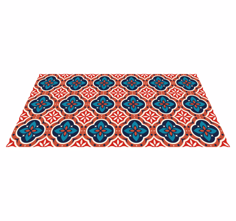 Vinylteppich mosaik lebendige botanische motivation - TenStickers