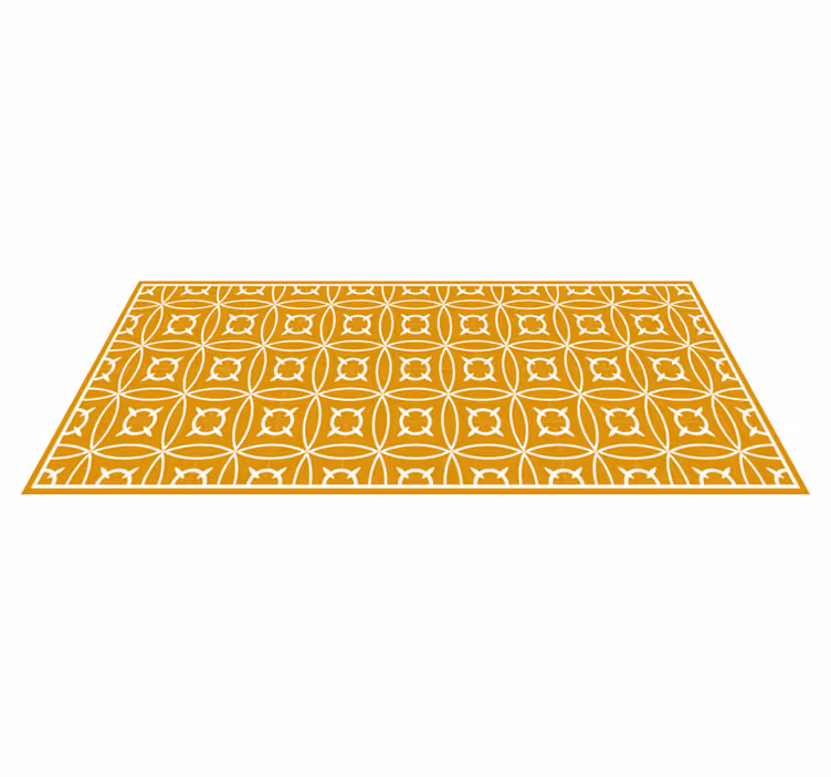 Vinylteppich Wohnzimmer Goldener küchenteppich vintage - TenStickers