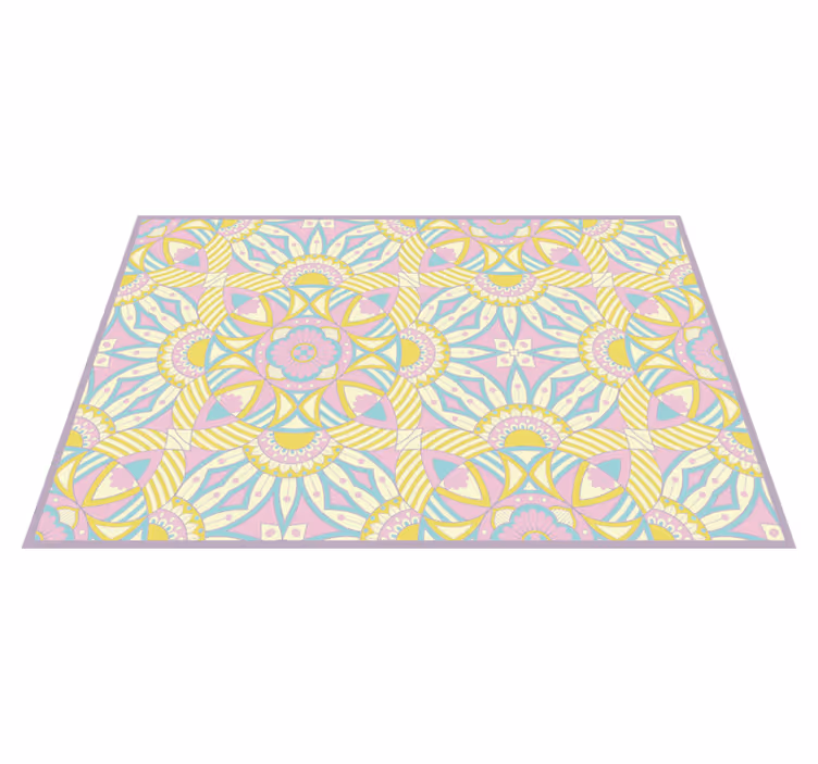 Vinyl Teppich Küche Mandala nahtlose bunte küche - TenStickers