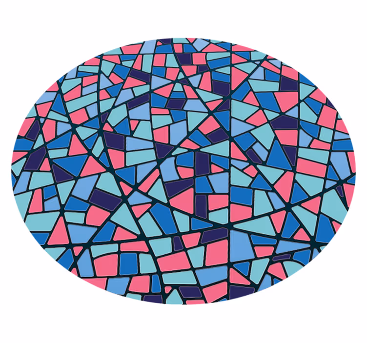 Vinylteppich Mosaik bunte geometrische anordnung - TenStickers