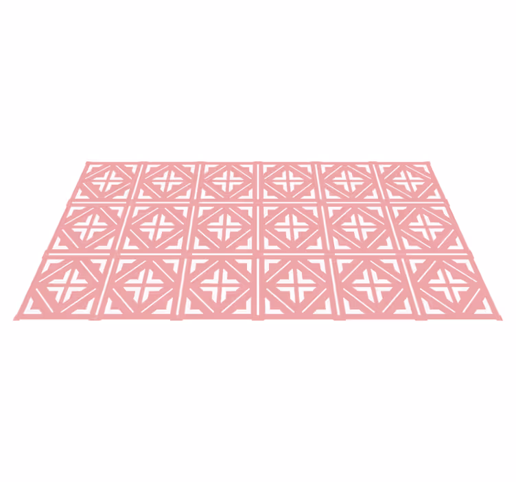 Vinyl Teppich Küche Rosa fliesenmuster - TenStickers