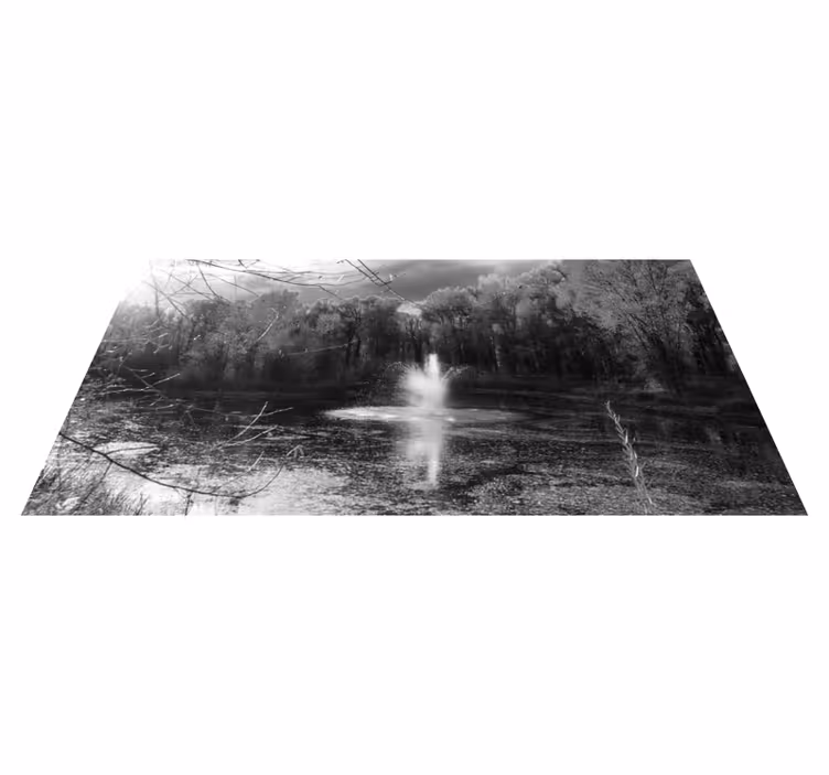 Vinyl Teppich Natur ruhiger blick auf den wasserfall - TenStickers