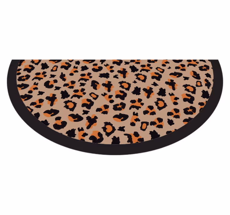 Vinylteppich Animal Print Halbrunder leoparden-teppich - TenStickers
