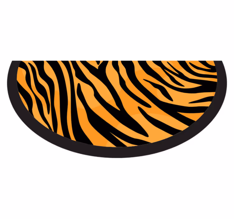 Vinyl teppich tiermuster mit tigerstreifen design - TenStickers