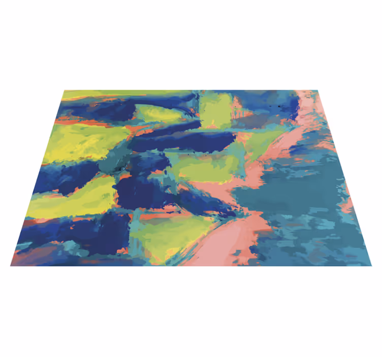 Vinyl Teppich modern abstrakte farbabschnitte - TenStickers