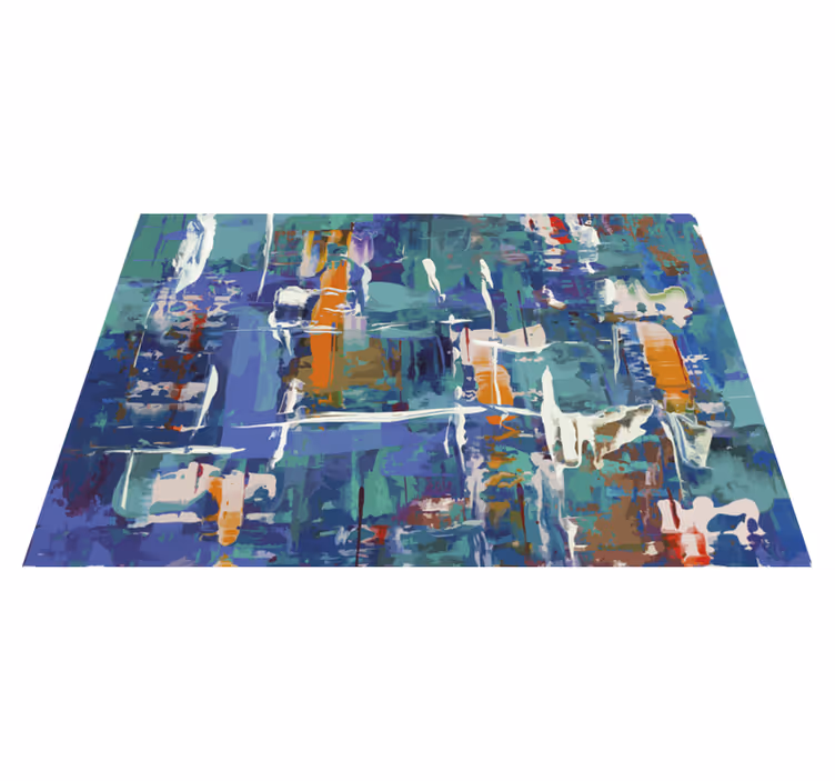 Vinyl Teppich Imitation Struktur bunte abstrakte spritzer - TenStickers