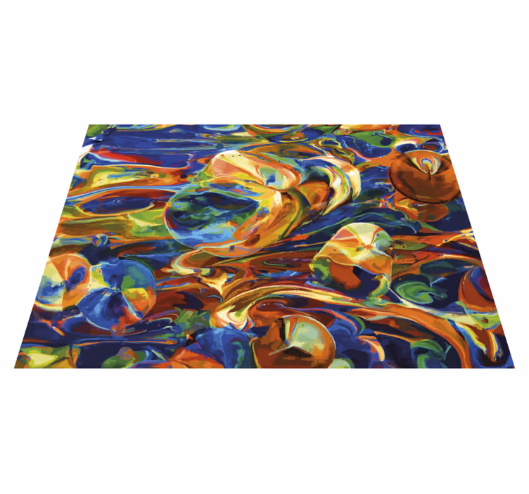 Vinyl Teppich Imitation Struktur bunte wirbeleffekte - TenStickers