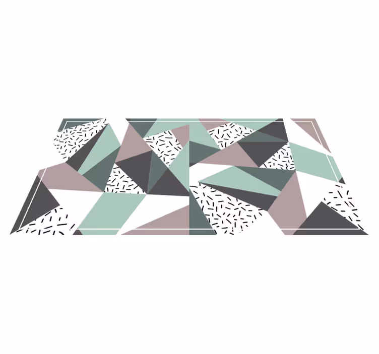 Vinyl Teppich geometrisch abstrakte dreieckige formen - TenStickers