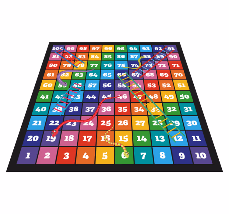 Vinyl teppich spiele schlangen und leitern - TenStickers