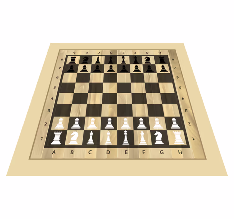 Vinylteppich spiele Schachbrett und figuren - TenStickers