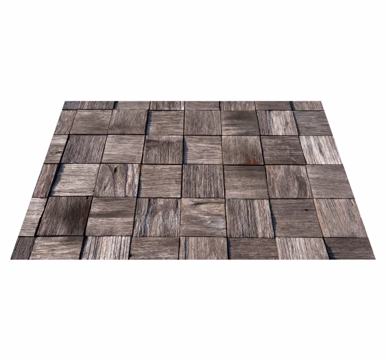 Vinylteppich Holz Holzblöcke 3D effekt textur - TenStickers