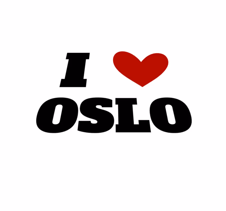 Vinyl Teppich Text ich liebe oslo - TenStickers