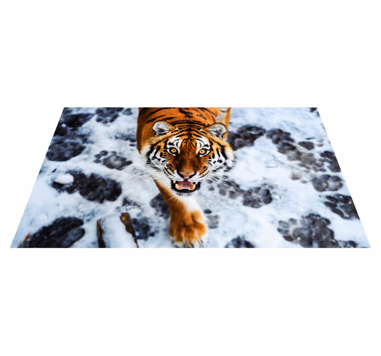 Vinyl Teppich Tiere wilde tigerhaltung - TenStickers