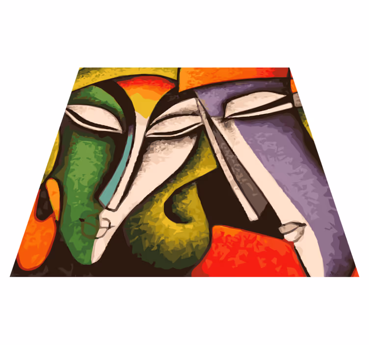 Vinylteppich modern Moderne kunst gesichter - TenStickers