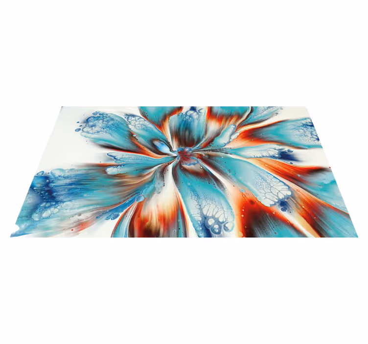 Vinylteppich modern Coloful blumen der modernen kunst - TenStickers
