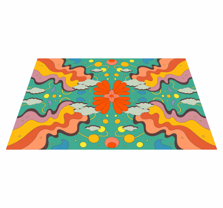 Vinylteppich modern Psychedelische kunst der modernen kunst - TenStickers