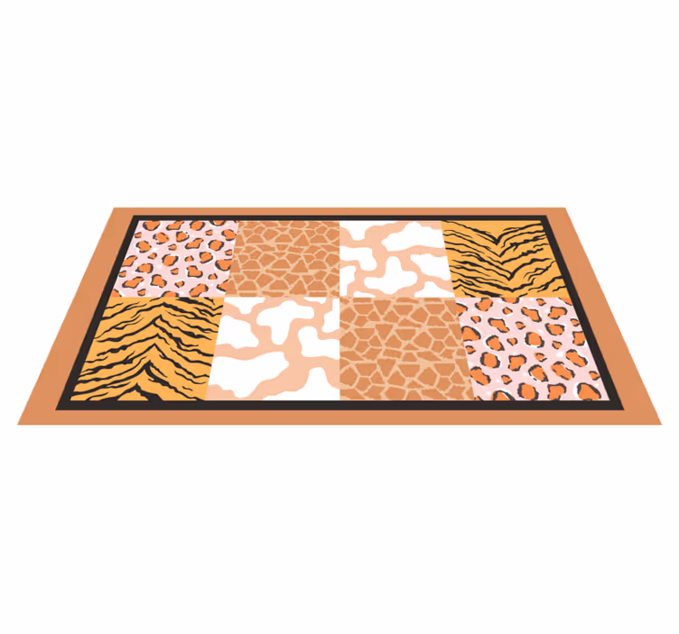 Vinyl teppich tiermuster mit wilden tiermotiven - TenStickers