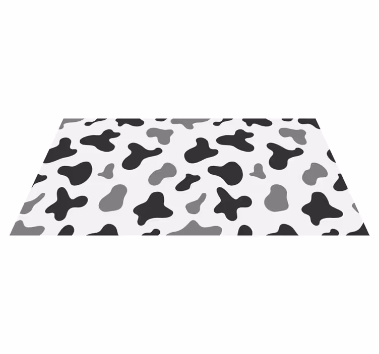 Vinylteppich Animal Print Graue kuhflecken - TenStickers
