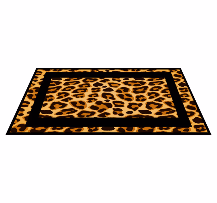 Vinyl Teppich Tiermuster rechteckiges leopardenmotiv - TenStickers