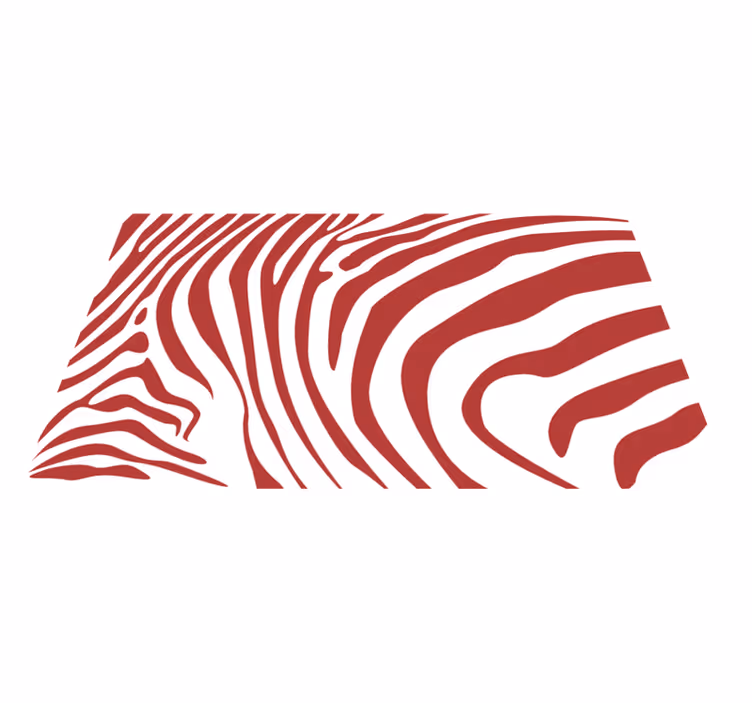 Vinyl Teppich Tiermuster auffallend rote wellen - TenStickers