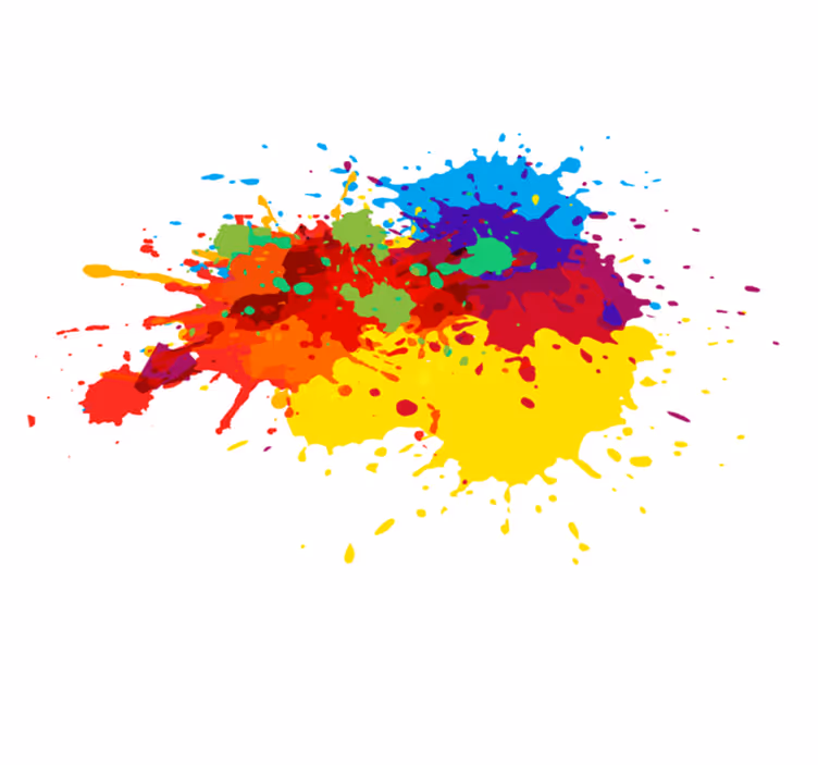 Vinyl Teppich kindlich bunte spritzkunst - TenStickers